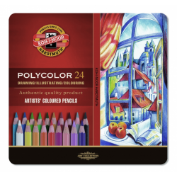 Kredki Polycolor 24 kolorów w metalowym opakowaniu