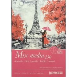 Blok do technik mieszanych Mix Media Gamma 250g 25 ark