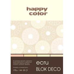 Blok z kolorowymi kartkami Happy Color Deco A4 20 ark 170g