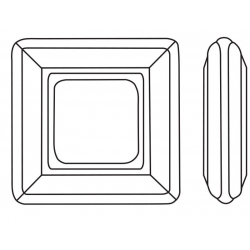 Kryształ Swarovski Square Frame 14 mm 4439 Crystal Copper