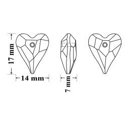 Kryształ Swarovski Wild Heart 17x14mm 6240 Crystal