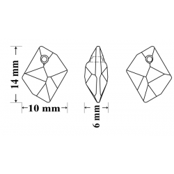 Kryształ Swarovski Cosmic 14mm długości 6680 Crystal Copper
