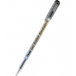 Długopis żelowy czarny do tkanin Pentel